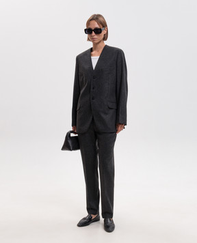 Jil Sander Серый жакет из шерсти J02BN0261J40333