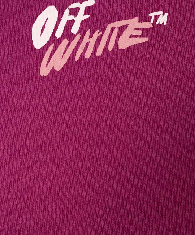 Off-White Детский розовый свитшот с принтом 44GBA001F26F003 изображение 3
