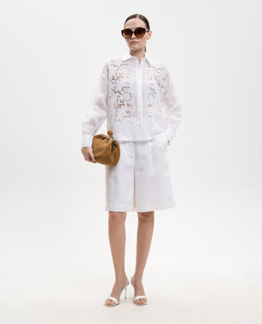 Max Mara Білі бермуди CARAVAN з льону MSTCARAVAN