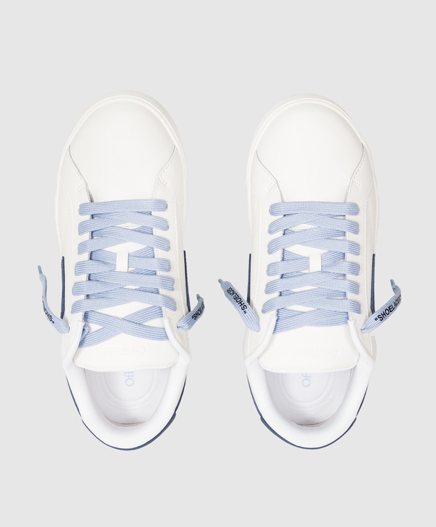 Off-White Детские белые кроссовки End of Play OF06462430 изображение 4