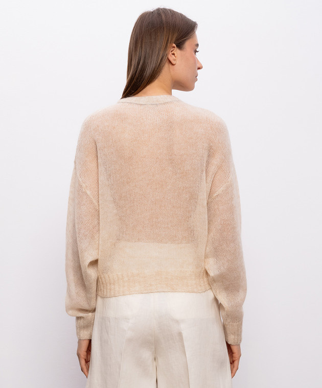 Brunello Cucinelli Бежевий джемпер з вовною M2I776830 зображення 4