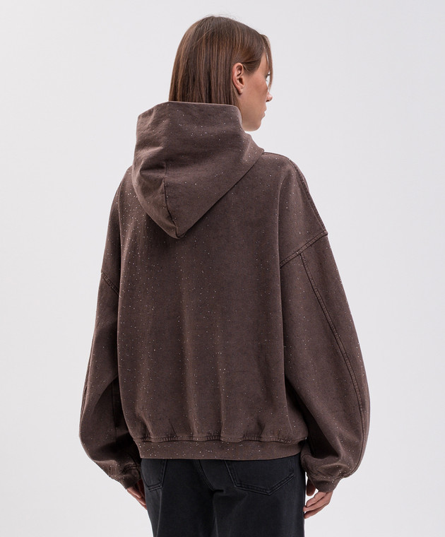 Alexander Wang Коричнева спортивна куртка з кристалами UCC3262304 зображення 4