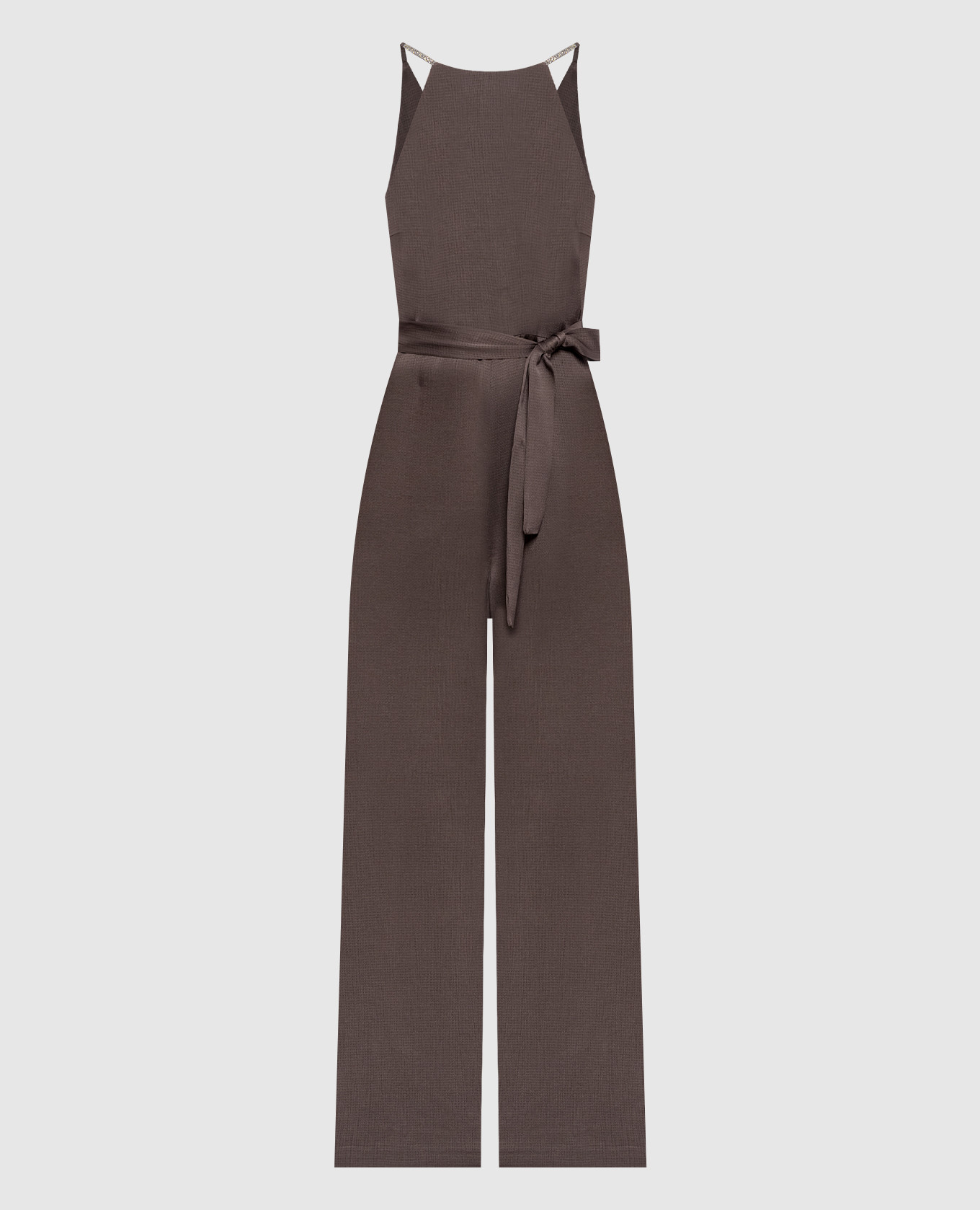 Коричневый комбинезон с цепочкой мониль