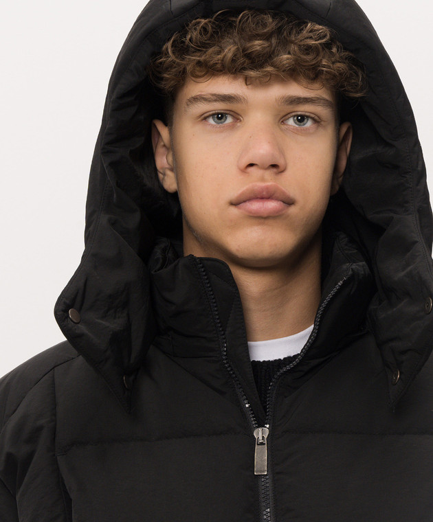 Off-White Чорна куртка з вишивкою логотипа 44MED06CF26F001 зображення 5