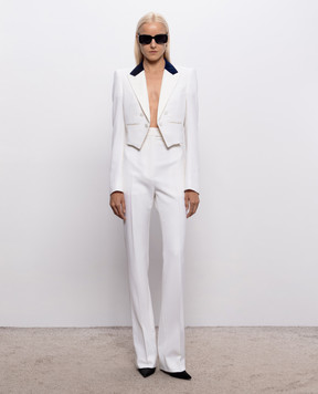 Tom Ford Брюки из шерсти цвета айвори PAW705FAX1667