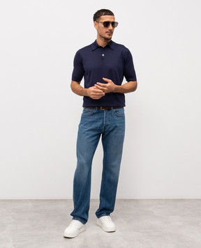 Valentino Сині джинси з ефектом потертості 8V3DE05EB6M