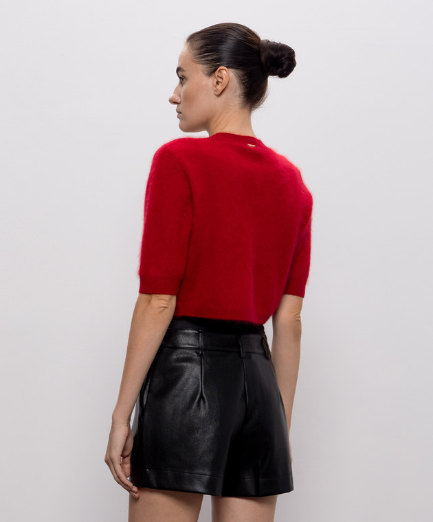 Twinset Красное болеро из шерсти, кашемира и шелка 262TT3022 изображение 4
