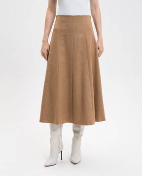 Max Mara Коричнева спідниця міді GENEVE з вовни верблюда GENEVE
