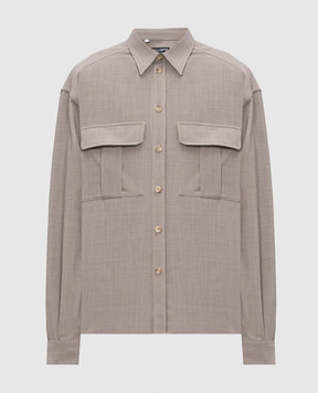 Dolce&Gabbana Бежева сорочка з вовни G5OJ2THU2BP