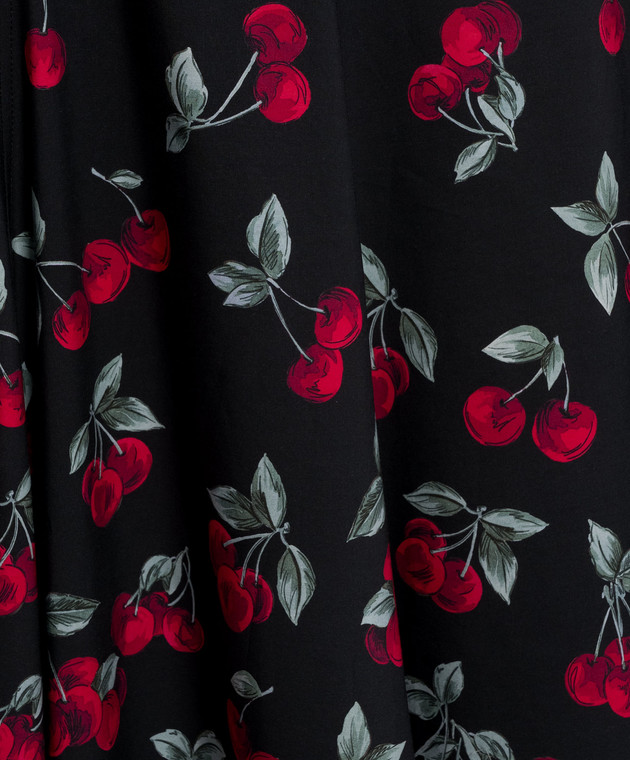 Twinset Чорна сукня міді з принтом 261TT2591 зображення 4