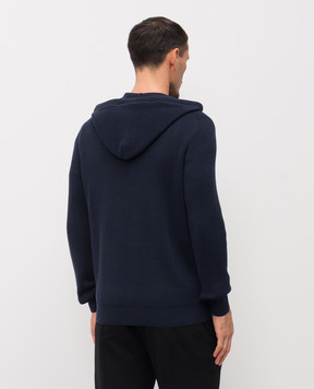 Brunello Cucinelli Синя спортивна куртка з вишивкою емблеми M29200416G