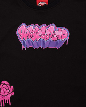 Sprayground Дитяча чорна футболка Graffiti SPY1451BLK