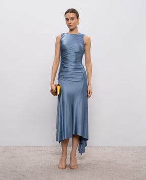 Victoria Beckham Блакитна сукня з драпіруванням 1126WDR007096A