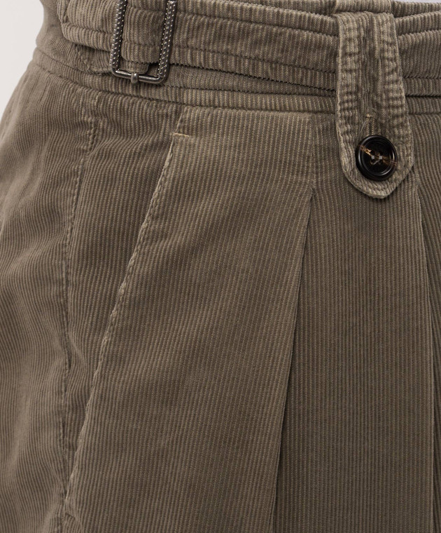 Brunello Cucinelli Зелені вельветові штани M279NM5010 зображення 5