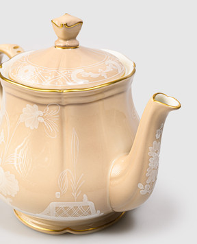Ginori 1735 Бежевый фарфоровый чайник Oriente Italiano 003RG00FTE400010068