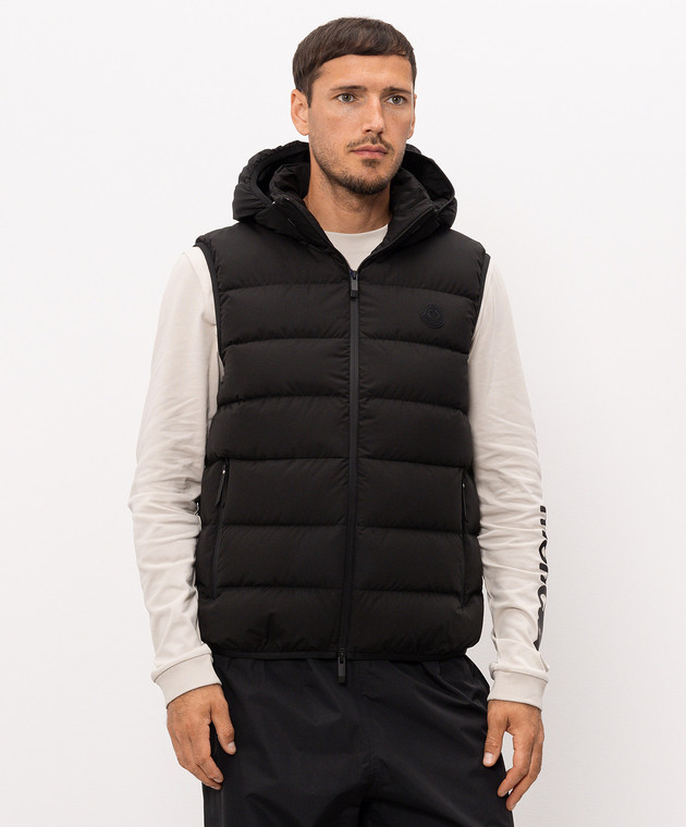Moncler Черный пуховый жилет Arinella L20911A00092599KJ изображение 3