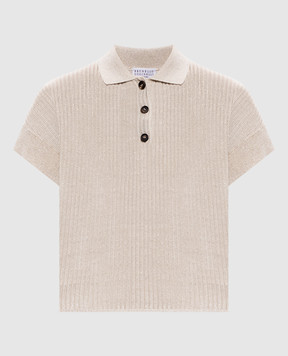 Brunello Cucinelli Бежевый топ с люрексом MST258305