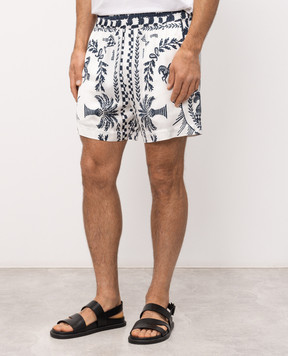 Rhude Білі шорти з принтом RHSS26SH02358