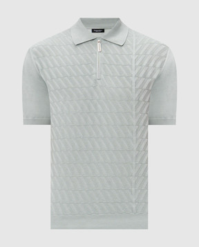 Stefano Ricci Зелене поло в тканий візерунок K616458P31F26220