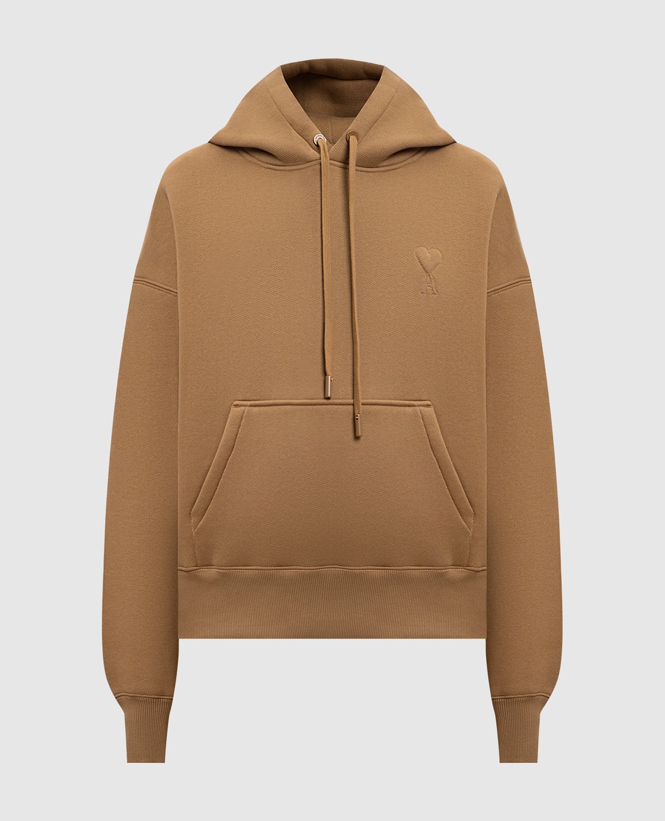 

Коричневые утепленные худи с эмблемой, Коричневый, Худи