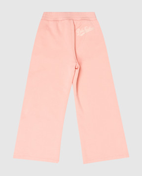 Dolce&Gabbana Дитячі рожеві штани з фактурним логотипом L5JPI3G7PWH36