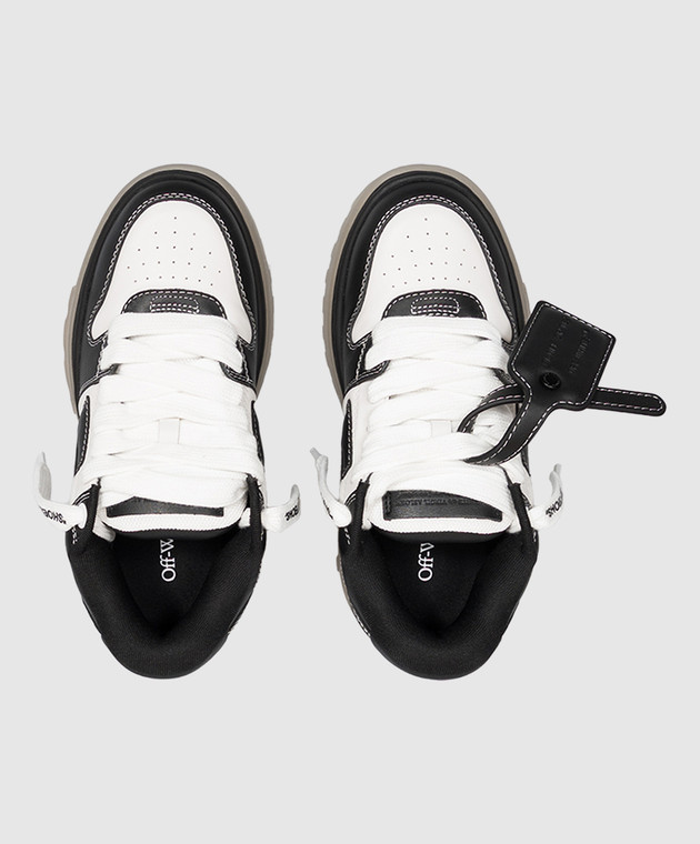 Off-White Чорні шкіряні кросівки OOO Chunky OF05743001 зображення 4