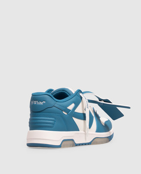 Off-White Синие кожаные кроссовки Out Of Office OF05725101