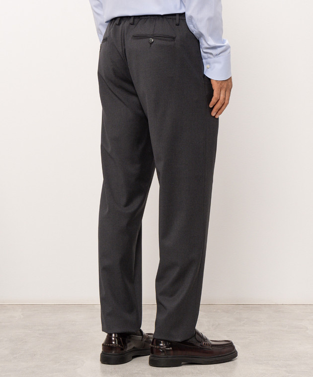 Canali Серые брюки из шерсти CJ06157U91659 изображение 4