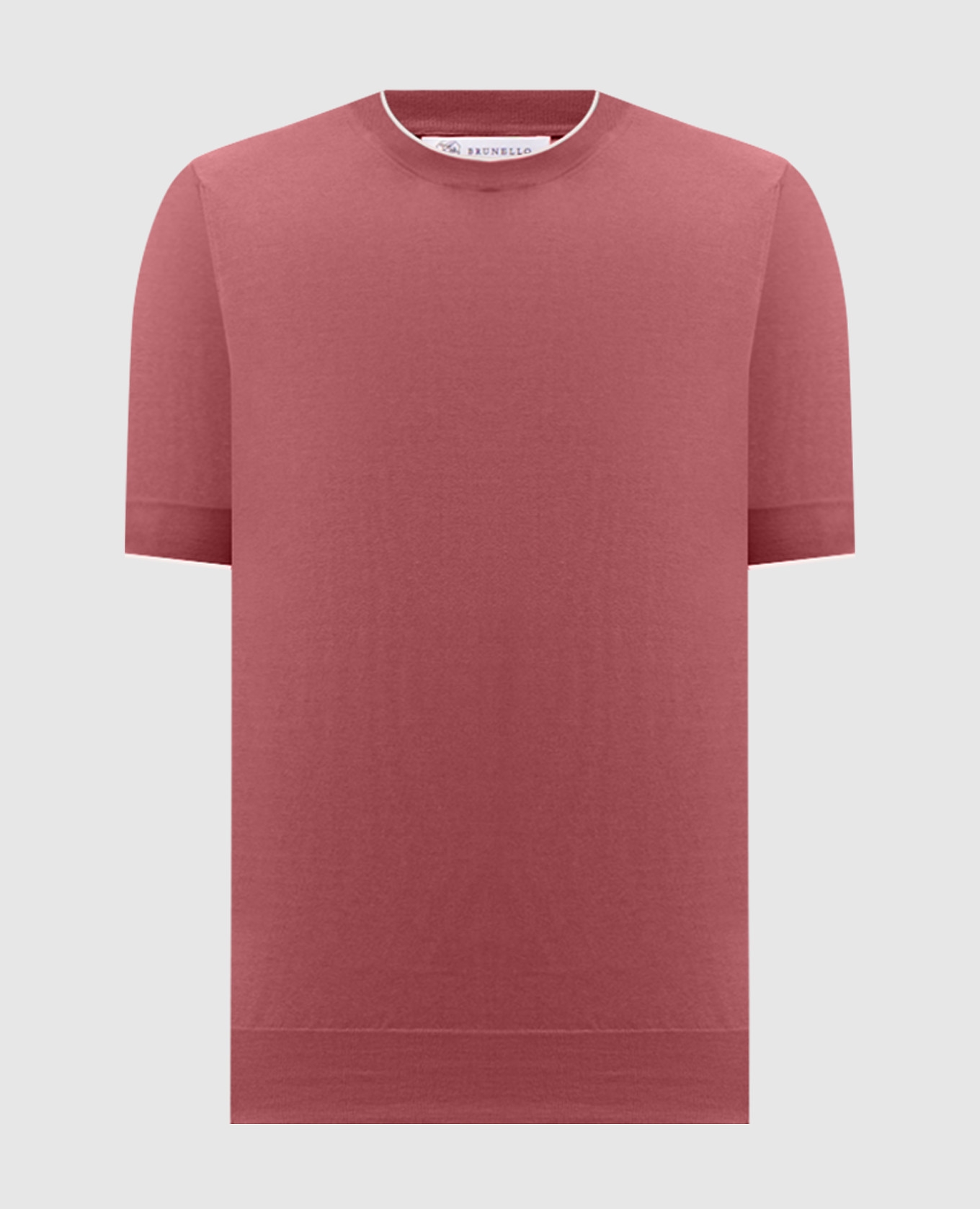 Розовая футболка с окантовкой