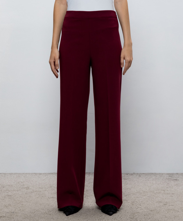 Twinset Бордовые брюки-клеш 262TT2421 изображение 3