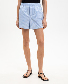 Ami Paris Блакитні шорти в смужку USO806CO0219