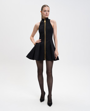 Balmain Чорна сукня міні з вовни FF0R5158WC09