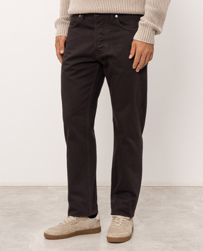 Stone Island Коричневі джинси з патчем логотипа L2S14J100005S0J24