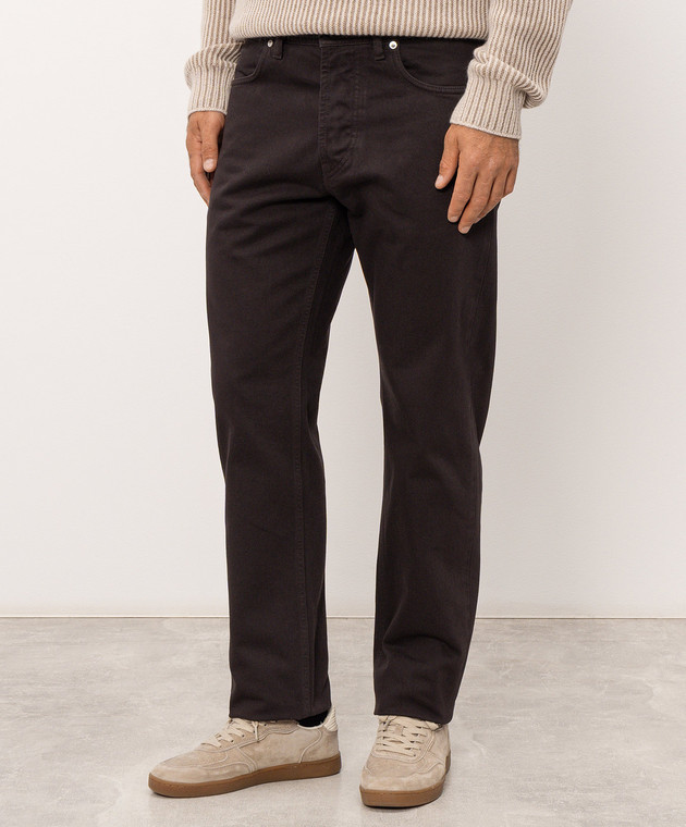 Stone Island Коричневі джинси з патчем логотипа L2S14J100005S0J24 зображення 3