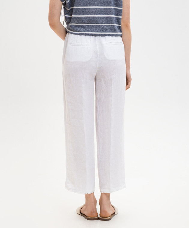 Peserico Білі штани з льону M04393T001617 зображення 4