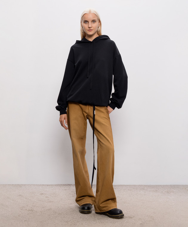 Ann Demeulemeester Черное худи Cara B0014230FA185 изображение 2
