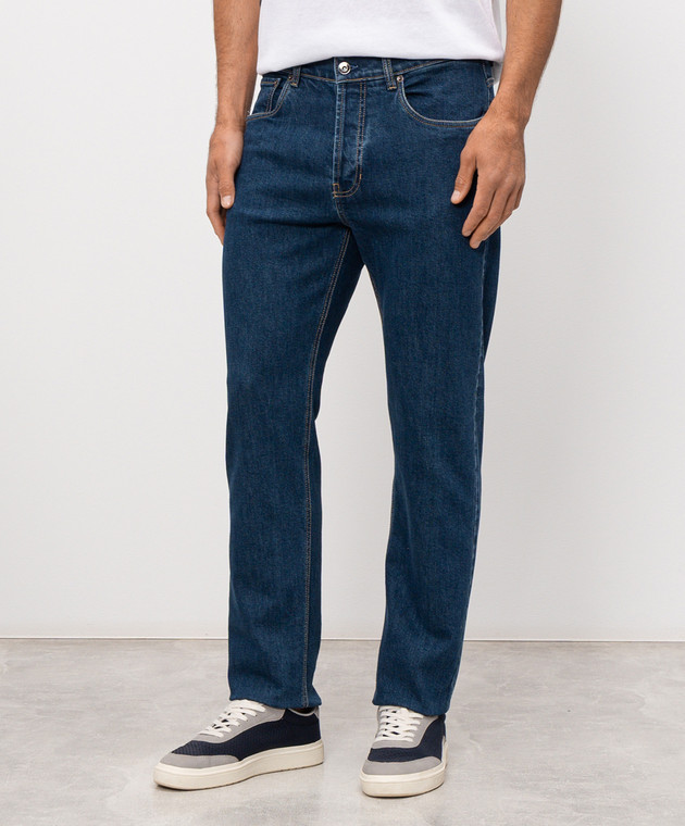 Pini Parma Сині джинси з патчем логотипа JEAMBLCOMF зображення 3