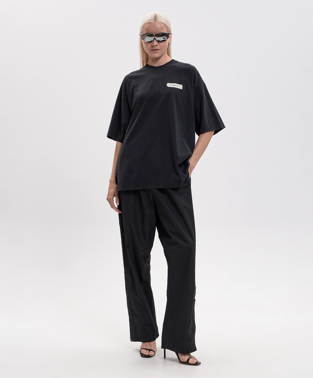 Vetements Чорна футболка MH27TR146Bw зображення 2