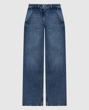 Magda Butrym Синие джинсы с эффектом потертости с логотипом DENIM03PANTS139426