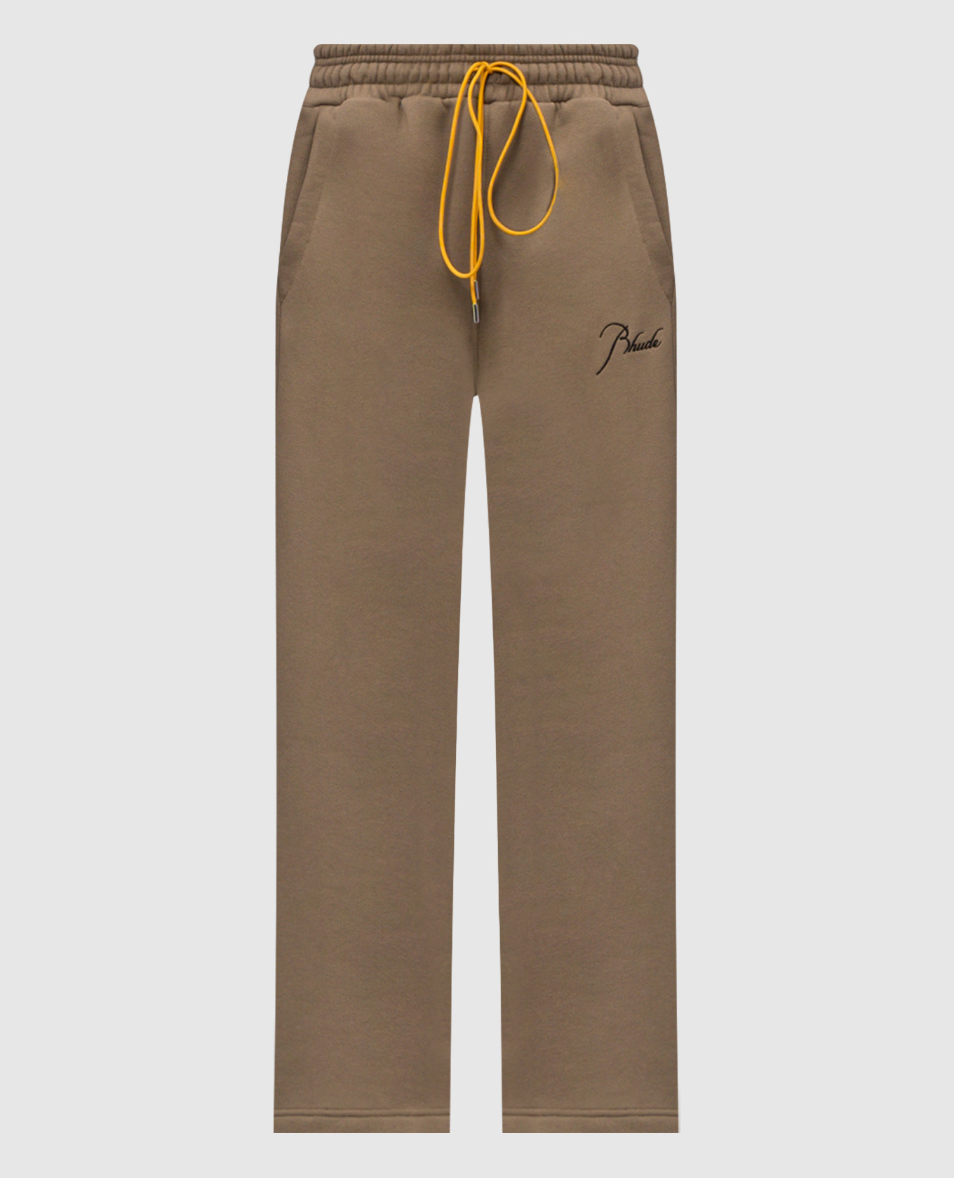 

Утепленные спортивные брюки хаки с вышивкой логотипа, Спортивные штаны