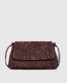 Bottega Veneta Бордова замшева сумка Giorno 857657V5ZZ0