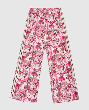 Palm Angels Детские розовые брюки с эффектом тай-дай PGCJ006S26FAB002
