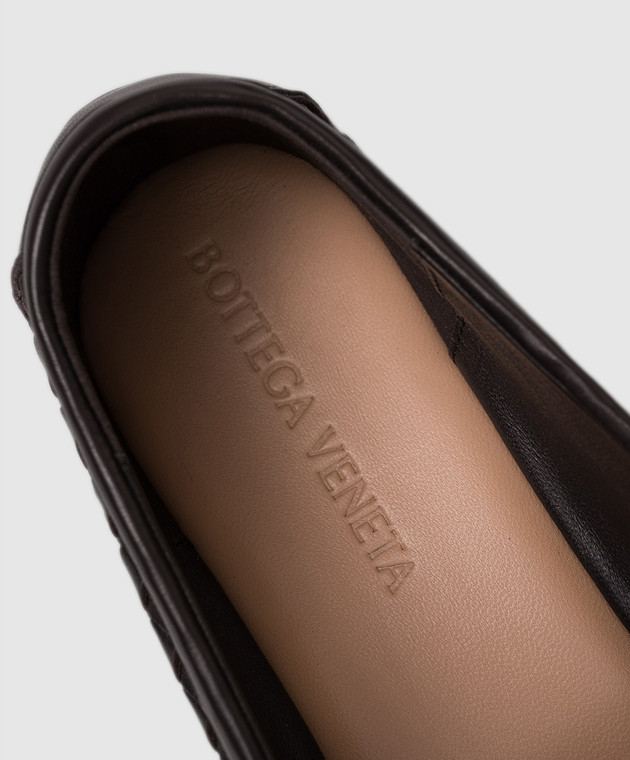 Bottega Veneta Коричневі шкіряні лофери Silenzio 867565V2ED0 зображення 5