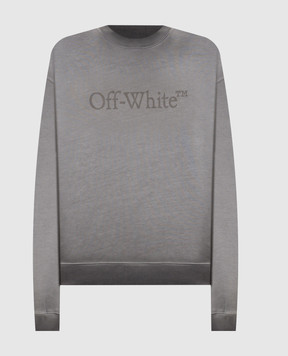 Off-White Сірий світшот з логотипом 2BA07CF25FLE001