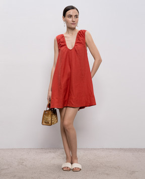 Faithfull Червона сукня Perla з льону FF4579DTO