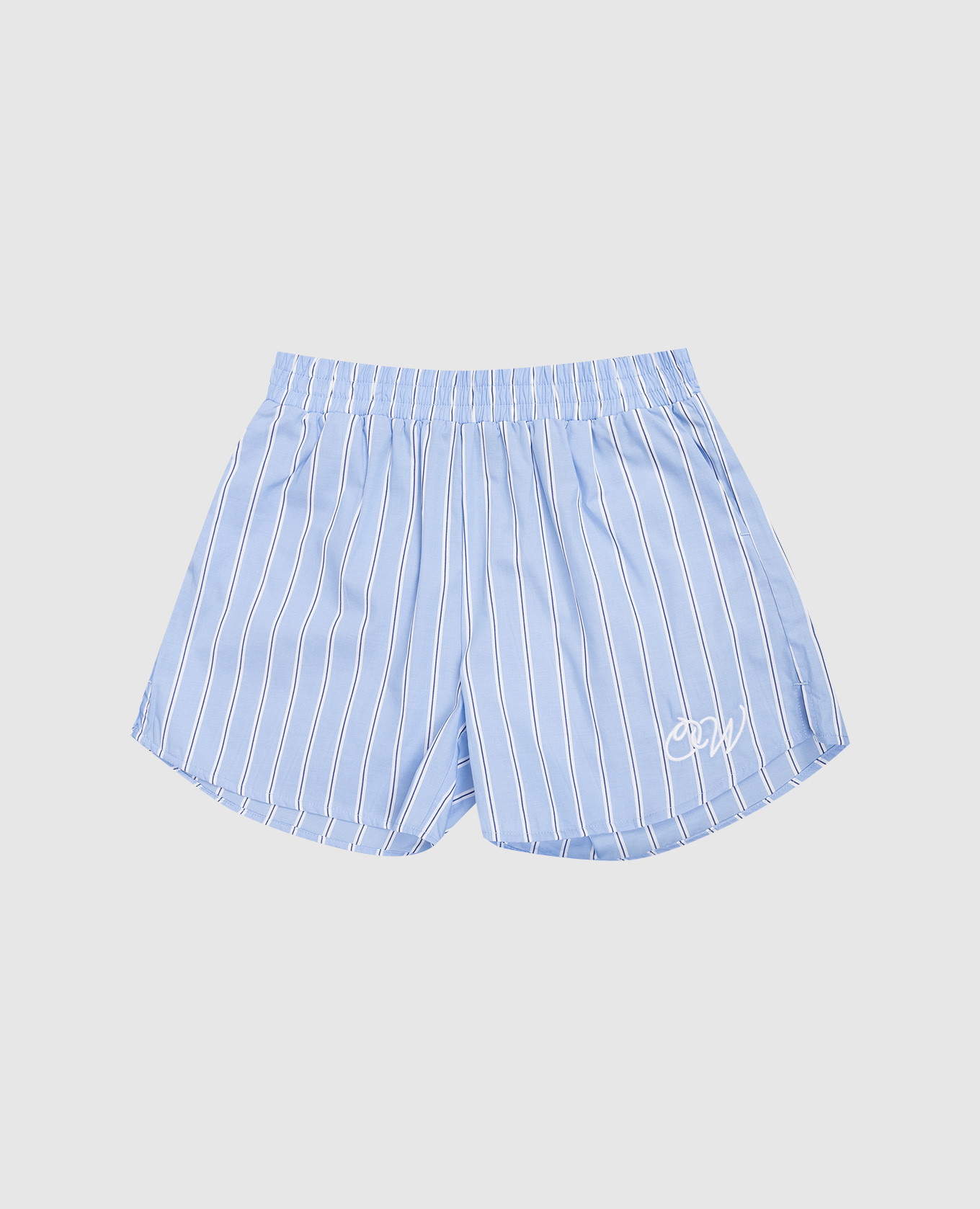 Детские голубые шорты в полоску
