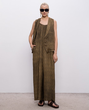 UMA WANG Коричневий жилет Jill UW6053