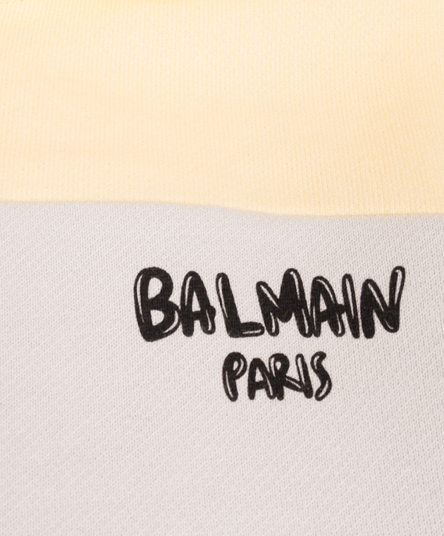 Balmain Детская спортивная куртка с принтом логотипа BZ4I90Z31831214 изображение 3