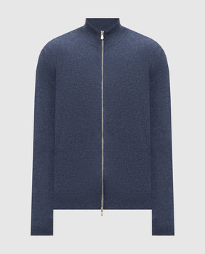 Brunello Cucinelli Кардиган синього кольору з кашеміру M2200106
