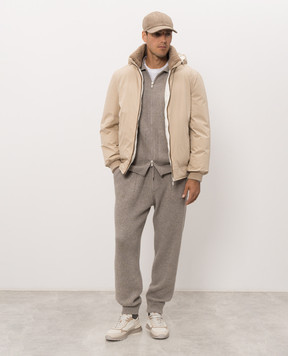 Brunello Cucinelli Бежевые джоггеры из кашемира M22704849G